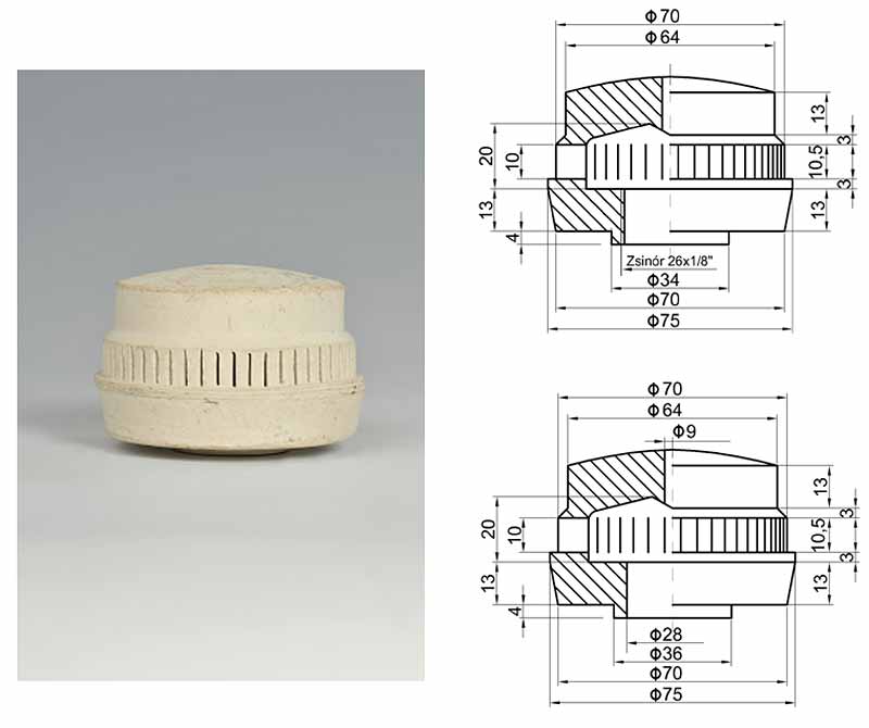 Porcelán szűrőfej